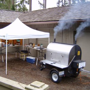 Onsite bbq catering makes the Northwest event special.